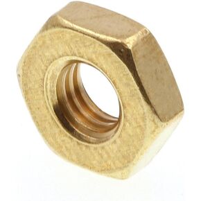 Prime-Line 9074194 Machine Screw Hex Nuts, #10-32, Solid Brass (100 Pack)