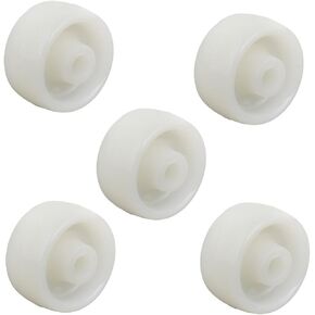 uxcell 1-inch Diameter PP Wheel Skateboard Trolley Caster Pulley White 5pcs