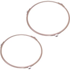 2 Pack 7 Inch Microwave Turntable Ring Microwave Roller Ring, Glass Plate Tray Support Holder, Replacement Inner Ring - for Microwave Oven Glass Turntable Plate, Roller Height 14 mm