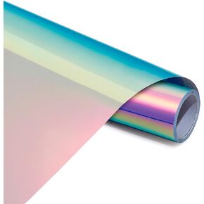 ANT 12" x 10ft Holographic Glossy Chrome Opal Yellow Craft Vinyl Premium Permanent Adhesive Vinyl for, Decal, Sticker, Fade-Proof, for Crafts, Cricut, Silhouette, Cameo in Kuwait