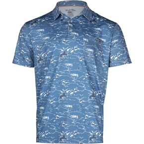 Salt Life Men's Tactical Camo Short Sleeve Performance Pocket Polo Tee