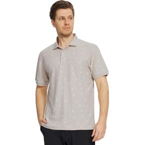 قميص بولو بيكيه مطبوع للرجال من VEBOON بأكمام قصيرة كاجوال بياقة مسامية وقميص بولو مناسب للأعمال in Kuwait