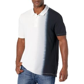 Perry Ellis Men's Pique Dip Dye Short Sleeve Polo Shirt
