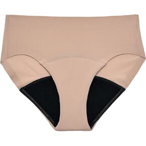 Thinx Period Underwear, Breathable Hip Huggers, Holds Up to 12 Regular Tampons, FSA HSA Approved Period Panties, All-Day Absorbency Menstrual Underwear for Women Leakproof & Reusable, Brush/1 Pack/XS