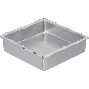 Mariposa Bamboo Napkin Box With Insert Silver Small