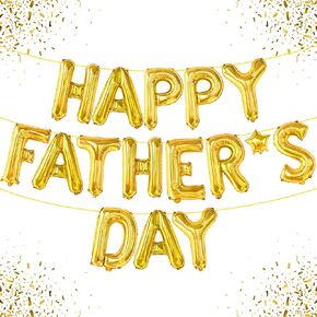 KatchOn, Happy Fathers Day Balloons - 16 Inch | Black Fathers Day Decorations for Party, Happy Fathers Day Banner | Fathers Day Party Decorations | Happy Fathers Day Sign, Happy Fathers Day Backdrop
