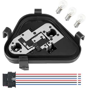 Right Passenger Side Rear Tail Light Lamp Holder Bracket Socket Panel with Harness and Bulbs Compatible with BMW 3 Series 320i 328i 335i 328d 2012 2013 2014 2015 Replace # 63217313044