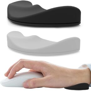 Ergonomic Mouse Pad Wrist Rest Support, Comfortable Keyboard Wrist Rest, Palm Rest for Easy Typing & Pain Relief for Office, Gaming, Computer, 2 Piece (Black, Gray) in Saudi Arabia