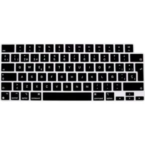 Spanish Keyboard Cover for Macbook Air 13.6" 15.3" A2941 A2681/Macbook Pro 14" 16" A2779 A2442 A2780 A2485,Keyboard Protector (EU Layout, Pink)