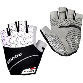Cycling Gloves Gel Men Bike Gloves Biking Gloves Half Finger Bicycle Gloves- Anti Slip Shock Absorbing 5mm Padded Breathable Mountain Bike Gloves for Women