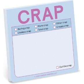 Knock Knock Crap Sticky Note (Pastel Version, 3 x 3-inches) (Pack of 1)
