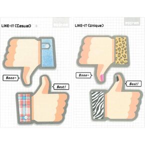 allydrew Thumbs Up Thumbs Down Sticky Notes (Set of 2)