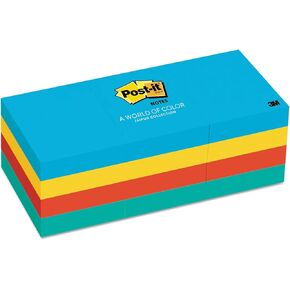 Post-it 653AU Post-it Notes, Mini,1-1/2-Inch x2-Inch,12/PK, 100 Sh/Pad, Jaipur
