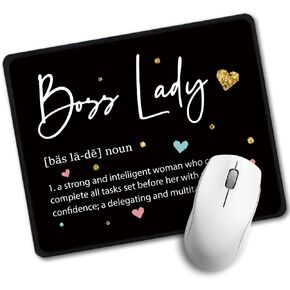 Boss Lady Rectangular Mouse Pad, Funny Mouse Pad Gift for Woman Boss Leader Mentor Supervisor, Boss Day Gift for Women, Thank You Gift for Girl Boss, Boss Lady Office Gift