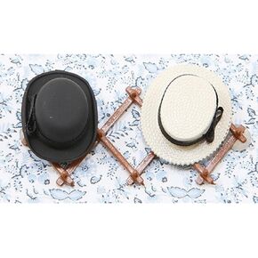 Melody Jane Dolls Houses Dollhouse Miniature Chrysnbon Hat Rack with 2 Hats