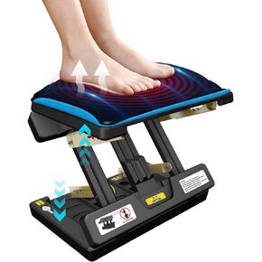 Foldable Foot Rest, Computer Foot Rest Under Desk, 12Modes Adjustable Ergonomic Foot Rest for Office, Loading Capacity 80 pounds, Removable Soft Cloth Pad, Yellow