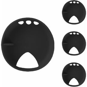 3pcs Silicone Splash Guard for Nalgene 32 oz Wide Mouth Lid, with Drinking Spout and Ventilation Holes. Fits 53mm Water Bottle Mouth, Food-Grade and BPA-Free Silicone (Black)