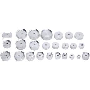 Watch Dies Kit, 25pcs Capping Machine Dies Watchmaker Tools Aluminum Alloy Watch Back Case Closer Dies Watch Press Tool Watch Repair Press Presser Closer Repair Watch Press Tool Set for Watchmaker