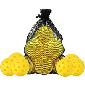 Urspasol Pickleballs Outdoor Play 6/12 Pcs USAPA Approved USA Tournament Pickle Balls Balls 40 Holes with Highly Bounce High Visibility with Mesh Bag