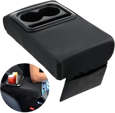 وسادة مسند ذراع وحدة التحكم المركزية التلقائية، وسادة مسند ذراع من الإسفنج الذكي مع حامل أكواب للهاتف، وسادة غطاء مسند ذراع السيارة متوافقة مع معظم السيارات in Kuwait