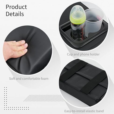وسادة مسند ذراع وحدة التحكم المركزية التلقائية، وسادة مسند ذراع من الإسفنج الذكي مع حامل أكواب للهاتف، وسادة غطاء مسند ذراع السيارة متوافقة مع معظم السيارات in Kuwait