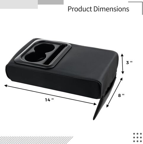 وسادة مسند ذراع وحدة التحكم المركزية التلقائية، وسادة مسند ذراع من الإسفنج الذكي مع حامل أكواب للهاتف، وسادة غطاء مسند ذراع السيارة متوافقة مع معظم السيارات in Kuwait