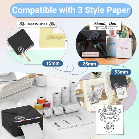 Print Pod Mini Printer, Inkless Sticker Printer with 1 Paper Roll, Small Thermal Sticker Maker Compatible with iOS&Android, Note Buddy Printer for Present, Journal, Scrapbook, Study, Memo in Saudi Arabia