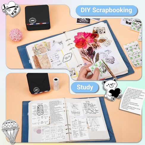 Print Pod Mini Printer, Inkless Sticker Printer with 1 Paper Roll, Small Thermal Sticker Maker Compatible with iOS&Android, Note Buddy Printer for Present, Journal, Scrapbook, Study, Memo in Saudi Arabia
