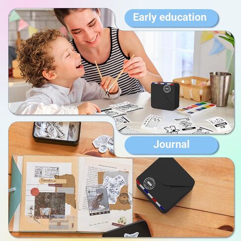 Print Pod Mini Printer, Inkless Sticker Printer with 1 Paper Roll, Small Thermal Sticker Maker Compatible with iOS&Android, Note Buddy Printer for Present, Journal, Scrapbook, Study, Memo in Saudi Arabia