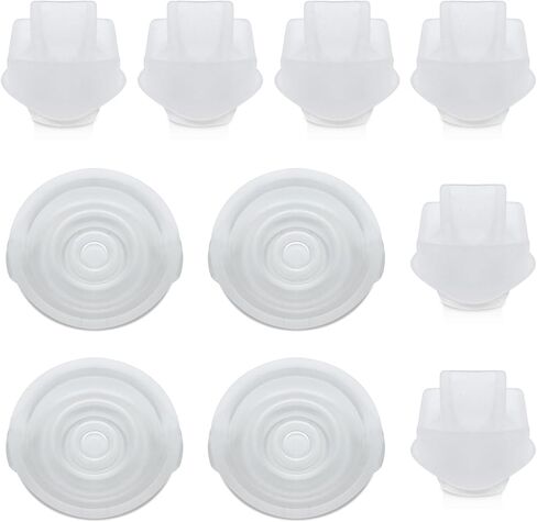 6 صمامات بديلة من منقار البط/صمام منقار البط و4 غشاء/حاجز من السيليكون متوافق مع مضخة الثدي Elvie القابلة للارتداء، والإكسسوارات المصنوعة بواسطة Durceler، وليست أجزاء مضخة Elvie الأصلية in Kuwait