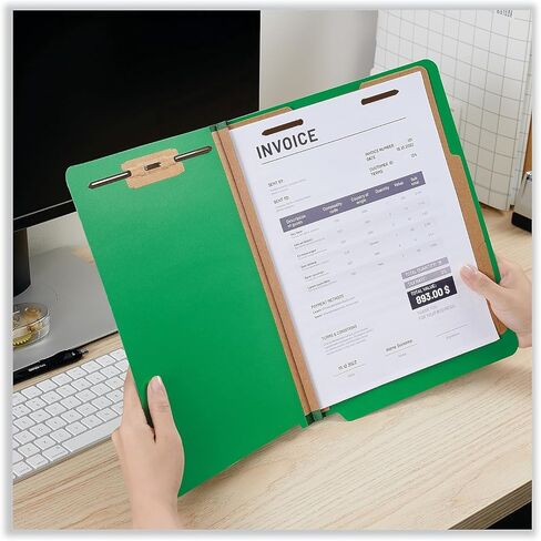 Universal One 10317 مجلدات نهاية لوح الضغط، حرف، ستة أقسام، أخضر، 10/صندوق in Saudi Arabia