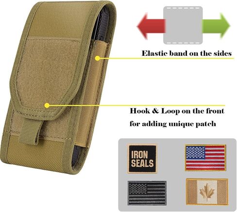 IronSeals Tactical Molle Phone Pouch Holster Large Smartphone Pouch for 6.7" Phone Fit for iPhone 15 Pro Max/14 Pro Max/13 Pro Max/12 Pro Max in Kuwait