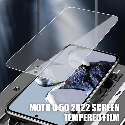 2+2 Pack Tempered Glass Screen and Camera Lens Protector, 2.5D 9H Hardness HD Scratch-Resistant Anti-Fingerprint Anti-Oil Waterproof, Protection Accessories Compatible for Motorola G 5G 2022 in Saudi Arabia