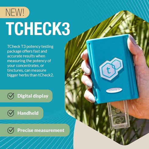 3 Portable Potency Tester with Reusable Tray | UV Spectrometer for Fast & Accurate Potency Testing - Hemp & Herbal Detection Kit for Infusions, Edibles, Flowers, Concentrates & Oils Blue in Saudi Arabia