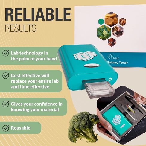 3 Portable Potency Tester with Reusable Tray | UV Spectrometer for Fast & Accurate Potency Testing - Hemp & Herbal Detection Kit for Infusions, Edibles, Flowers, Concentrates & Oils Blue in Saudi Arabia