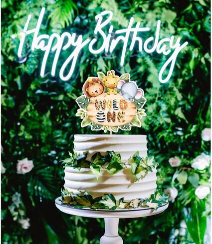 13pc Wild One Animal Jungle Safari Happy Birthdays Cake Cupcake Birthday Toppers Party Supplies Decoration for Babies Cake Toppers in Saudi Arabia