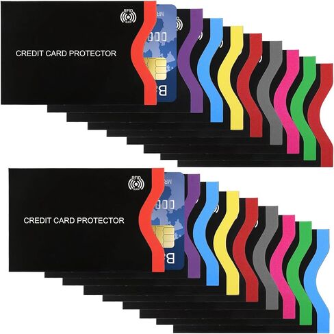 18Pcs Travel RFID Blocking Sleeves, Premium RFID Card Holder Smart Slim Profile Design Card fit in any Pocket or Purse Prevent Electronic Theft for Credit Debit Card Passport in Kuwait