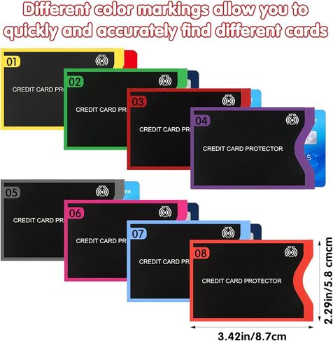 18Pcs Travel RFID Blocking Sleeves, Premium RFID Card Holder Smart Slim Profile Design Card fit in any Pocket or Purse Prevent Electronic Theft for Credit Debit Card Passport in Kuwait