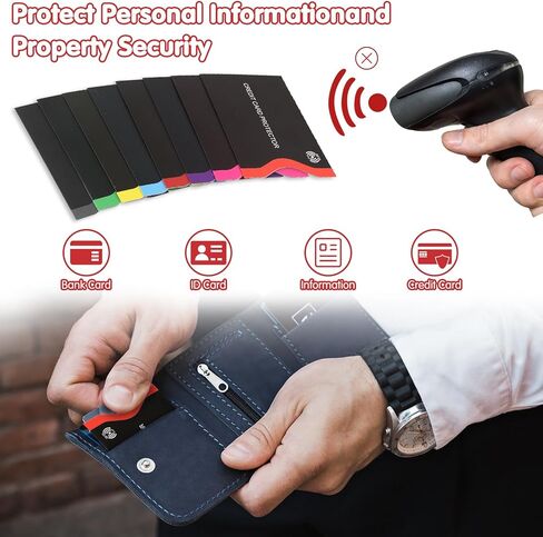 18Pcs Travel RFID Blocking Sleeves, Premium RFID Card Holder Smart Slim Profile Design Card fit in any Pocket or Purse Prevent Electronic Theft for Credit Debit Card Passport in Kuwait