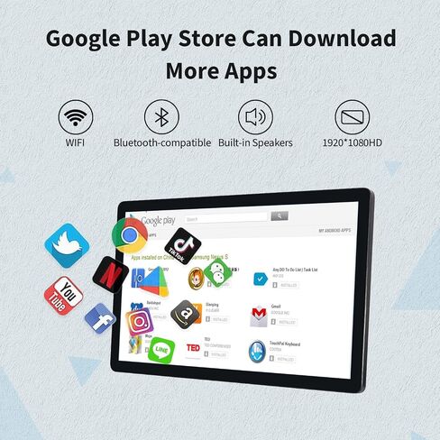 تابلت بشاشة لمس 27 بوصة بنظام Android 11، 16:9 FHD 1080P، WiFi & BT، مكبرات صوت مدمجة، RK3568 4GB RAM و32GB ROM، لوحة ذكية للفصول الدراسية والاجتماعات والألعاب in Saudi Arabia