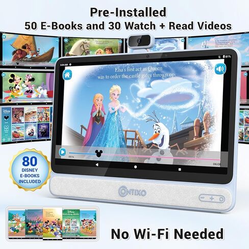 Contixo Kids Tablets - A3 Educational Learning Kids Tablet, 15.6 Inch HD Touch Screen, Android 11, 8GB 128GB, Featuring 80 Disney eBooks Videos, 13MP Dual Camera, Wi-Fi, BT, Octcore Tablet in Saudi Arabia