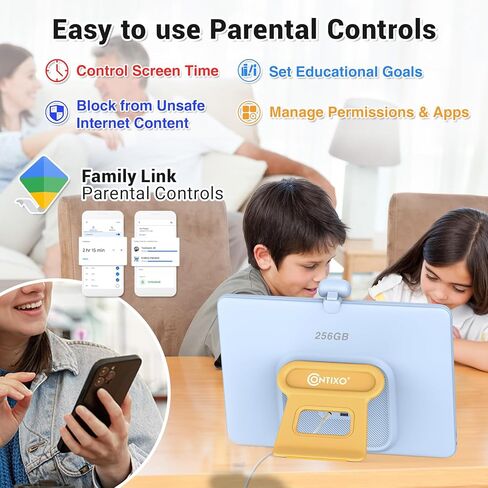 Contixo Kids Tablets - A3 Educational Learning Kids Tablet, 15.6 Inch HD Touch Screen, Android 11, 8GB 128GB, Featuring 80 Disney eBooks Videos, 13MP Dual Camera, Wi-Fi, BT, Octcore Tablet in Saudi Arabia