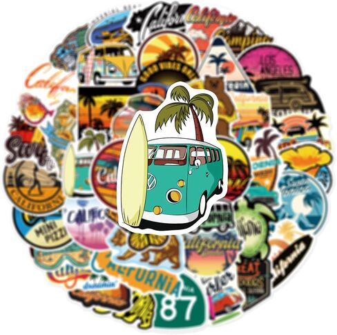 50PCS Outdoor Hiking Camping Adventure Aesthetic Stickers Bulk for Boys Adults Teens, Travel Nature Waterproof Vinyl Stickers for Water Bottle Laptop Scrapbook Car (Camping) in Saudi Arabia