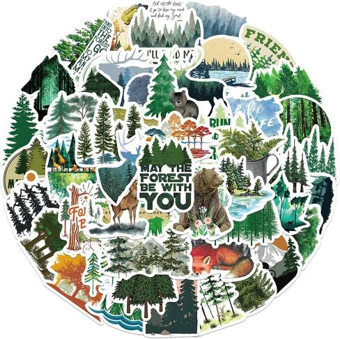 50PCS Outdoor Hiking Camping Adventure Aesthetic Stickers Bulk for Boys Adults Teens, Travel Nature Waterproof Vinyl Stickers for Water Bottle Laptop Scrapbook Car (Camping) in Saudi Arabia