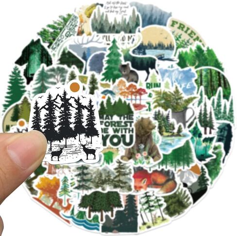 50PCS Outdoor Hiking Camping Adventure Aesthetic Stickers Bulk for Boys Adults Teens, Travel Nature Waterproof Vinyl Stickers for Water Bottle Laptop Scrapbook Car (Camping) in Saudi Arabia