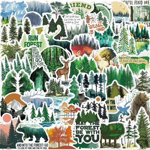 50PCS Outdoor Hiking Camping Adventure Aesthetic Stickers Bulk for Boys Adults Teens, Travel Nature Waterproof Vinyl Stickers for Water Bottle Laptop Scrapbook Car (Camping) in Saudi Arabia