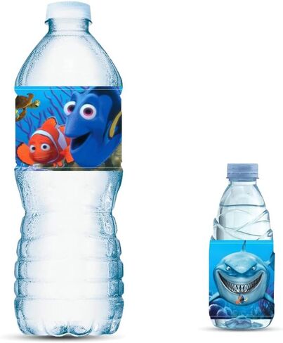 24PCS Finding Nemo Water Bottle Labels Stickers for Birthday Party Supplies, Finding Dory Party Favors for Kids Birthday Decorations in Kuwait