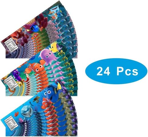 24PCS Finding Nemo Water Bottle Labels Stickers for Birthday Party Supplies, Finding Dory Party Favors for Kids Birthday Decorations in Kuwait