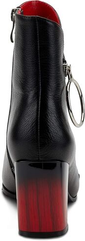 Azura Spring Step Fabulosa V Collar Ankle Boots for Women - Premium Leather Women's Chelsea Boots with Side Zippers in Kuwait