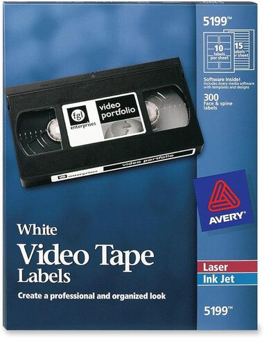 Avery Laser Video Tape Cassette Labels Face and Spine in Kuwait
